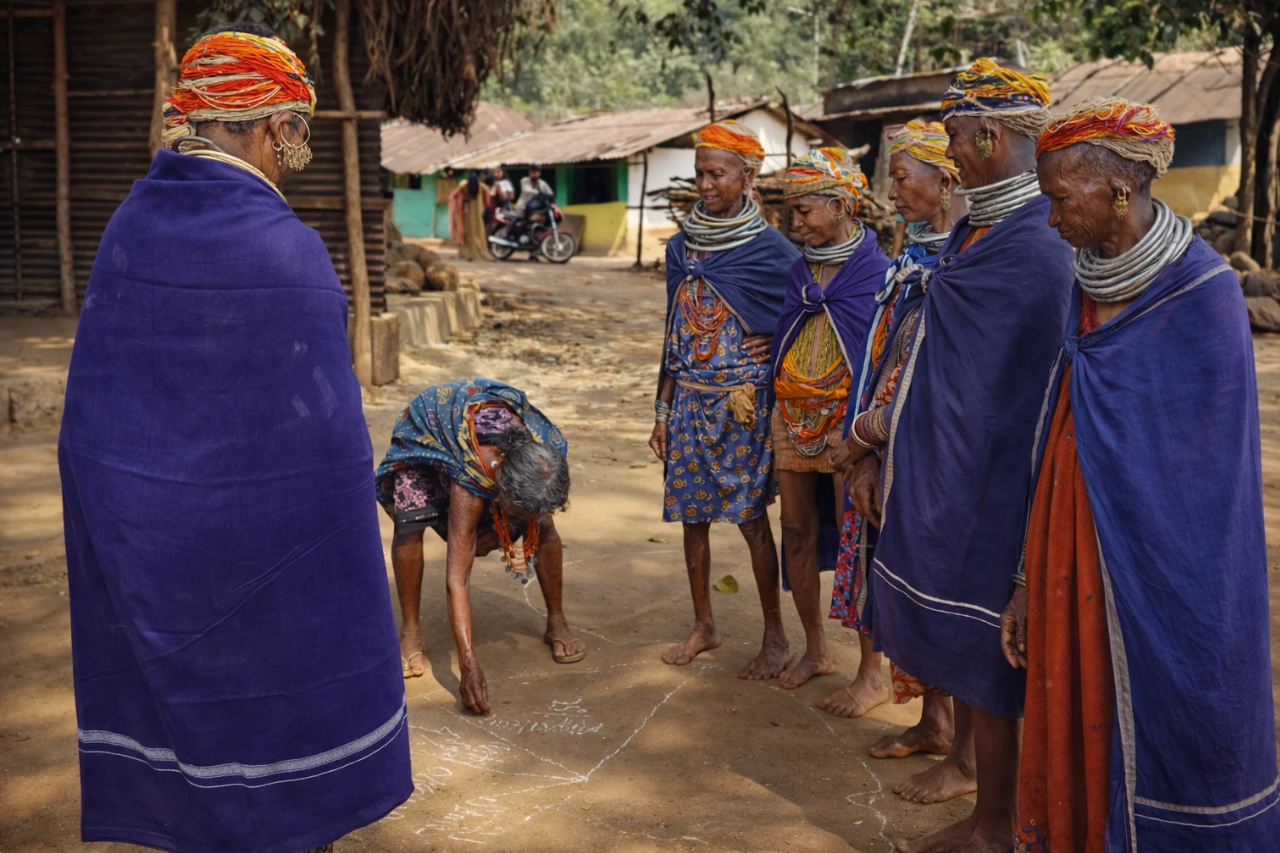 Field researcher recording indigenous knowledge with community members