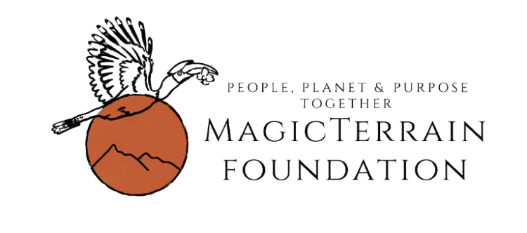 MAGICTERRAIN Foundation logo — a hornbill, hills and an orchid inside a circle.