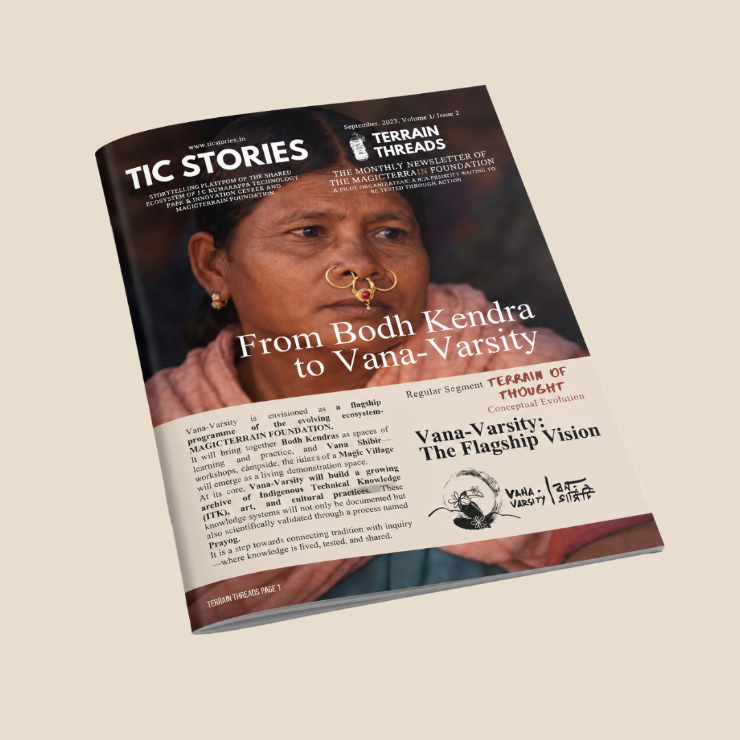 TIC Stories issue cover — From Bodh Kendra to Vana-Varsity, September 2023